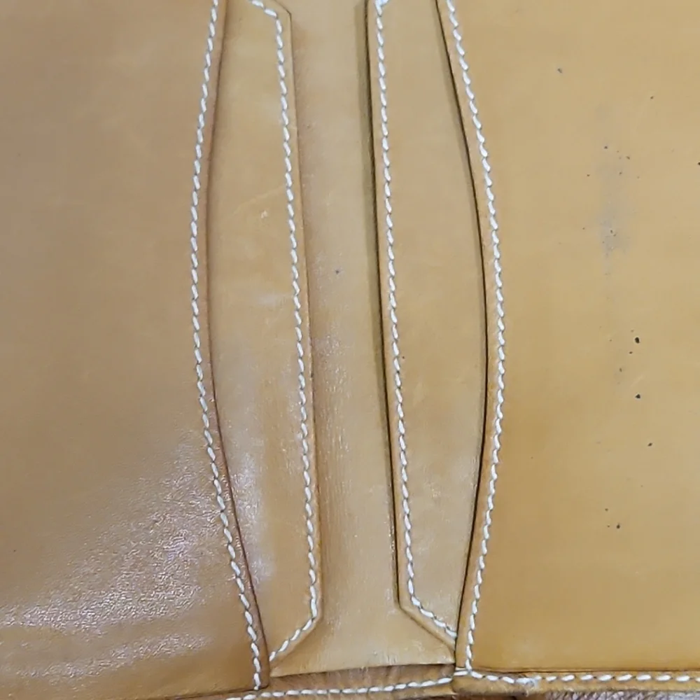 VINTAGE GUCCI 1970s PORTER GOLD GG INTERLOCKING PVC LEATHER WALLET ITALY BROWN - Picture 6 of 12